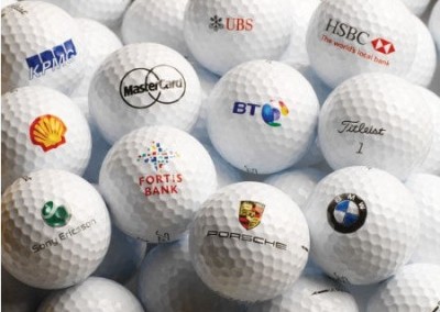 Bolas de golf serigrafiadas con logo