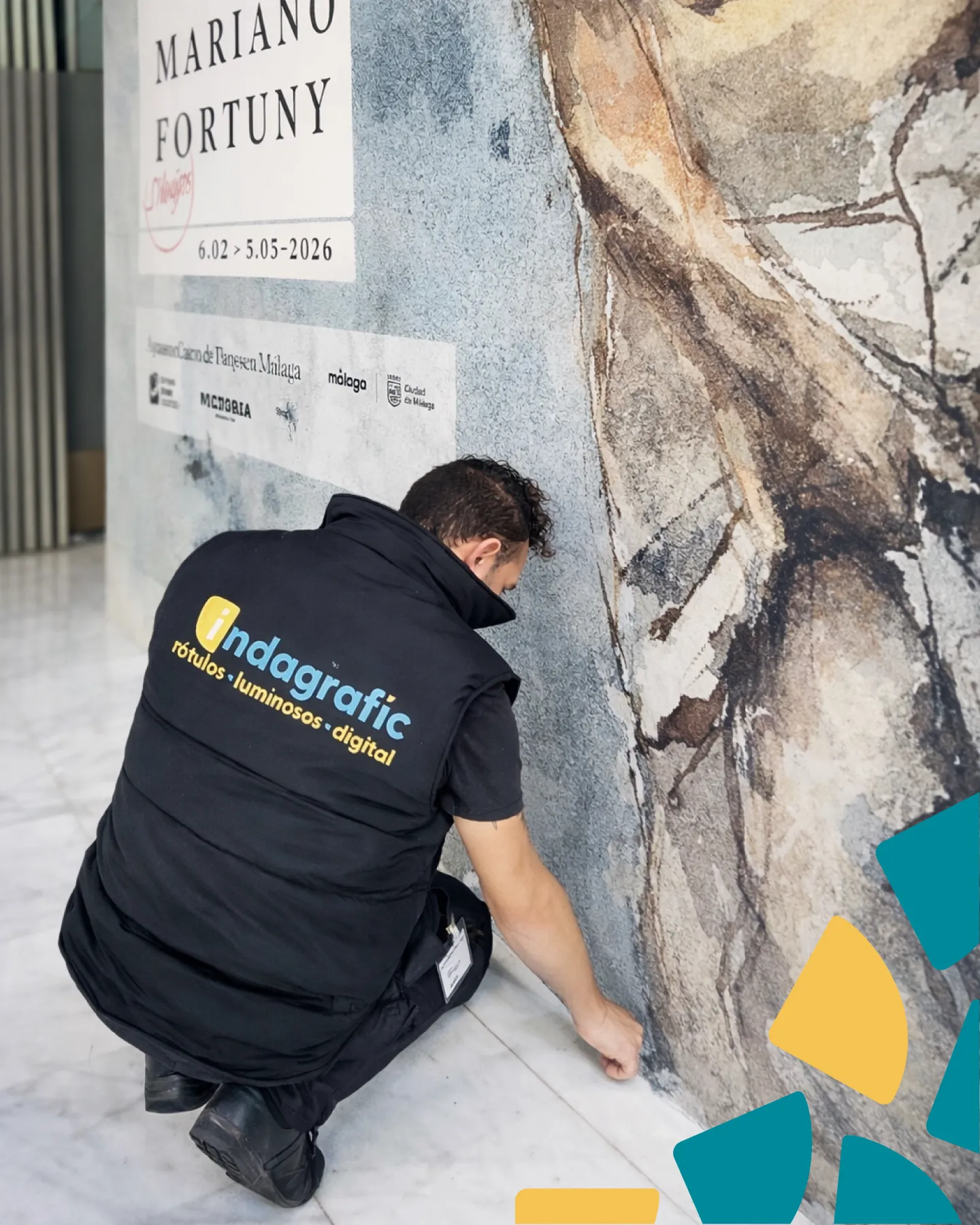 Montaje exposición Mariano Fortuny Museo Carmen Thyssen Málaga - Indagrafic