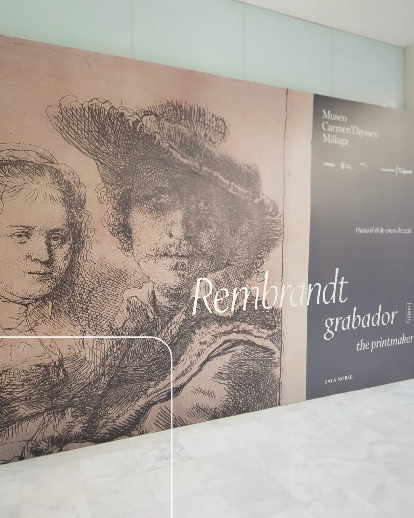 Mural gran formato exposición Rembrandt grabador Museo Carmen Thyssen Málaga - Indagrafic