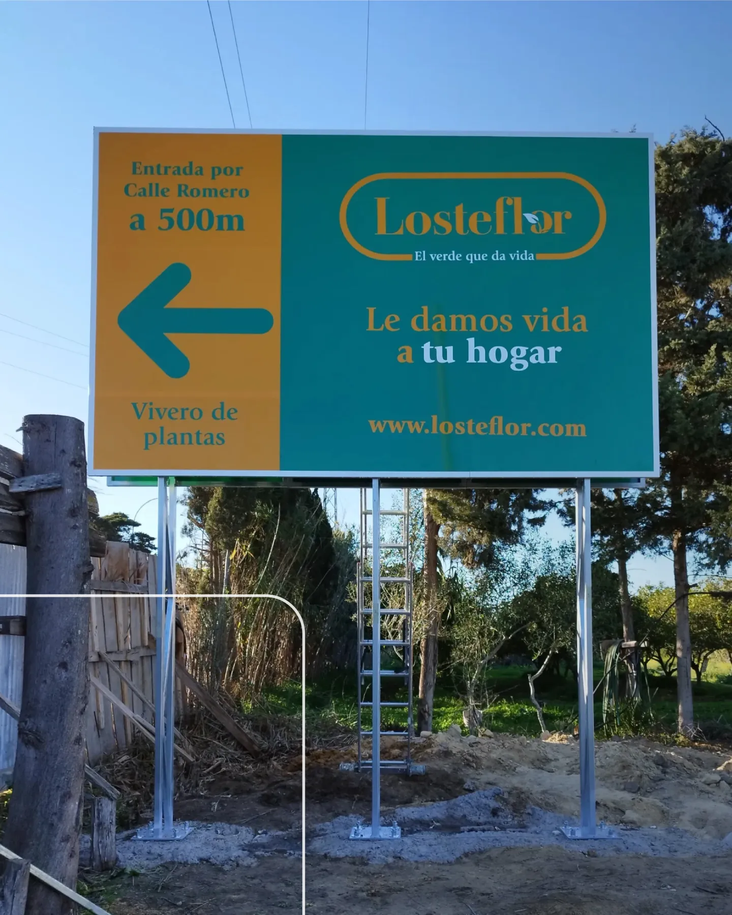 Gran formato publicitario Losteflor Greengarden Cádiz - Indagrafic