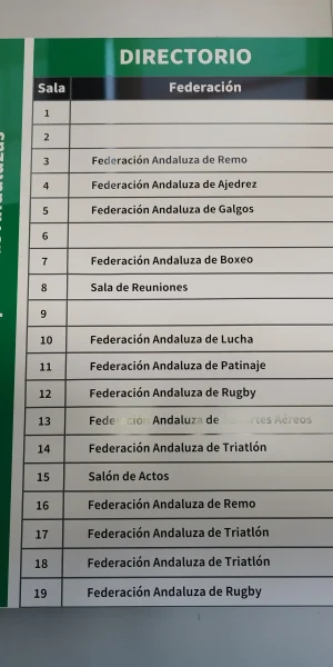 rotulacion Sede Federaciones Cartuja