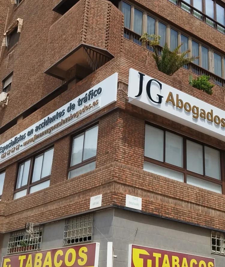 JG Abogados, rotulación, rotulación exterior